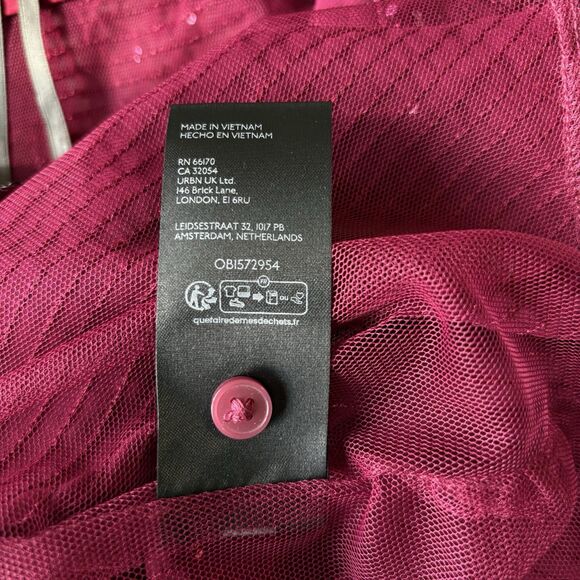 Anthropologie Pink The Remie Sequin Button Down Size Medium - Picture 7 of 11